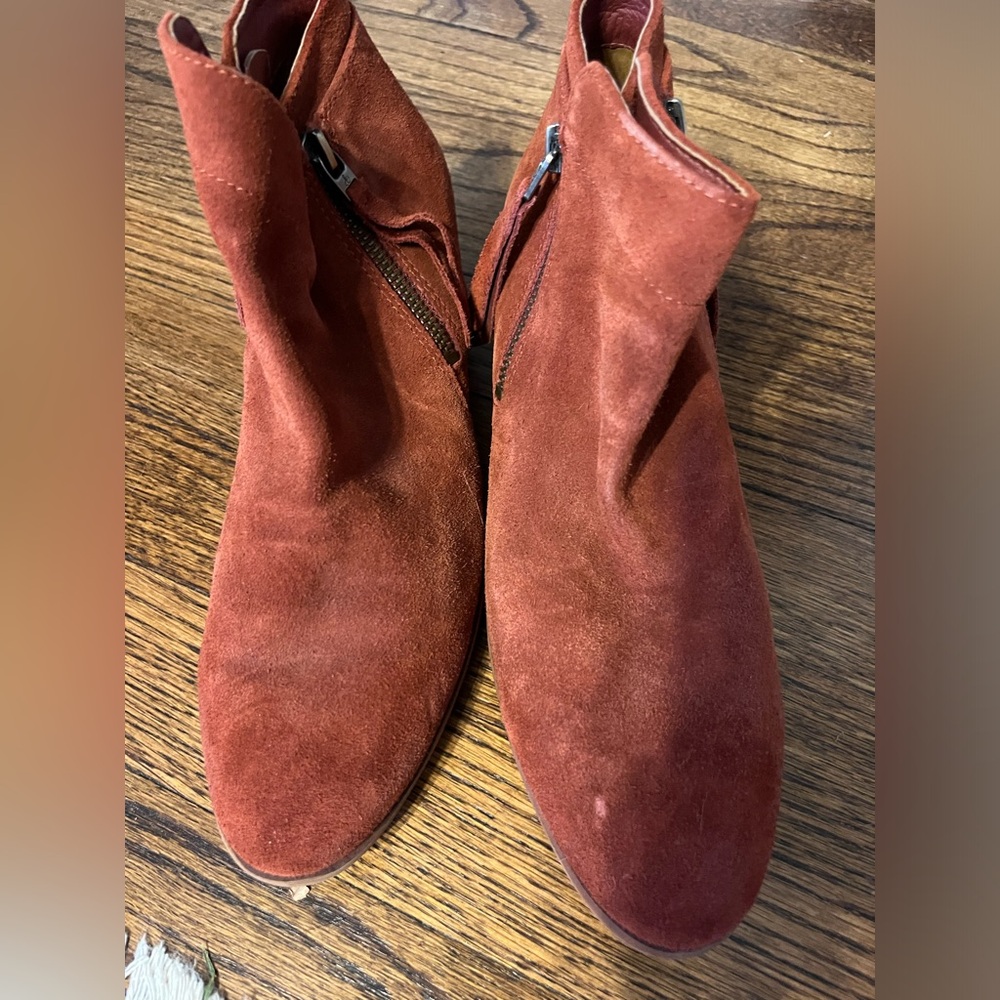 Sam Edelman Rust Suede Bootie Size 7 1/2 - image 3